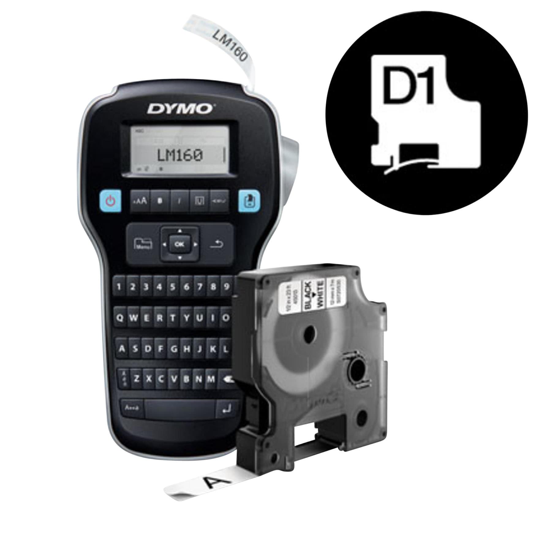Labelprinter Dymo LabelManager 160 draagbaar azerty 12mm zwart valuepack 2