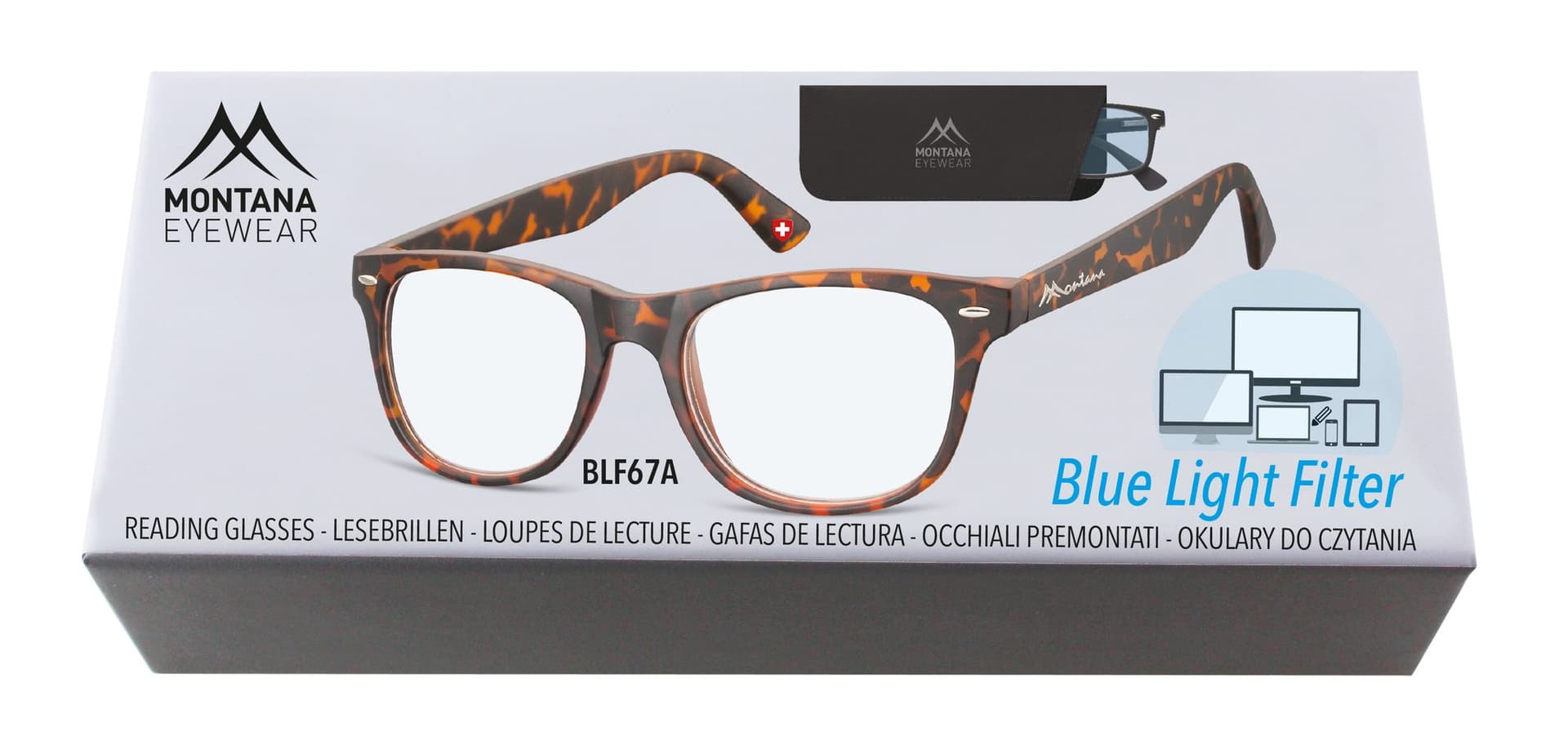 Leesbril Montana +1.00 dpt blue light filter turtle 2