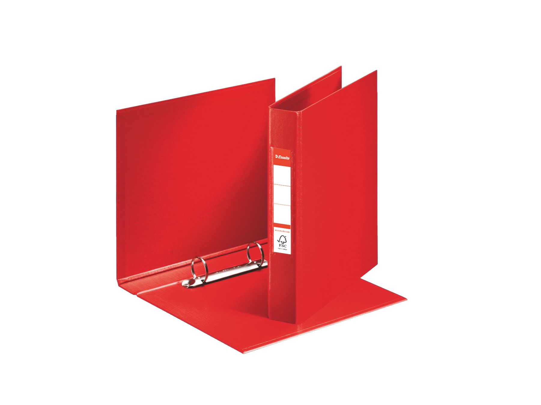 Ringband Esselte VIVIDA A5 25mm 30% gerecycled PP folie rood 2
