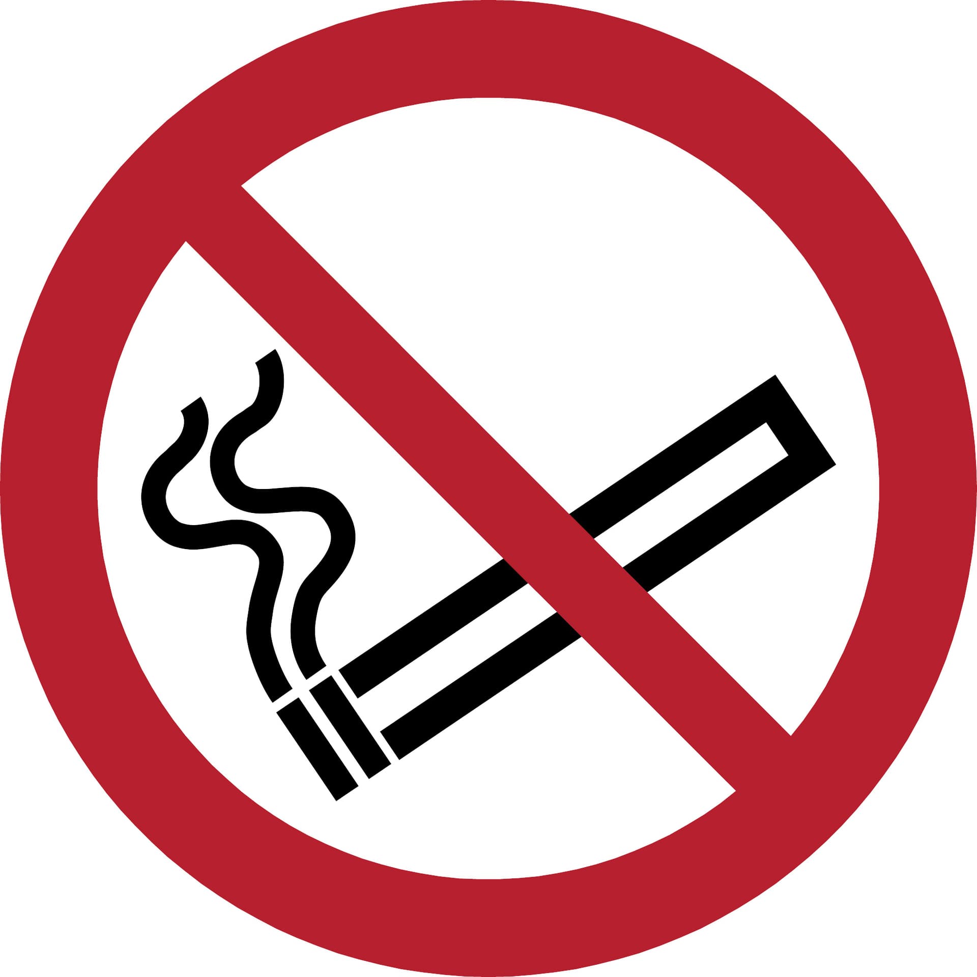 Pictogram bordje Djois Rookverbod Ø200mm rood