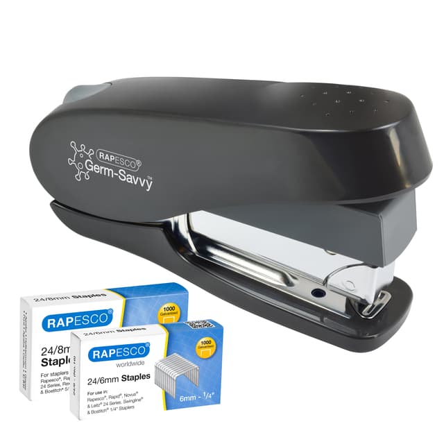 Nietmachine Rapesco Germ-Savvy Less Effort Eco Luna antibacterieel zwart 4