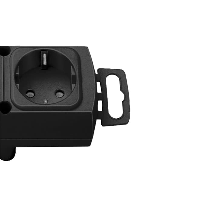 Stekkerdoos Brennenstuhl Comfort Plus 6vdig incl platte stekker 2m zw 4