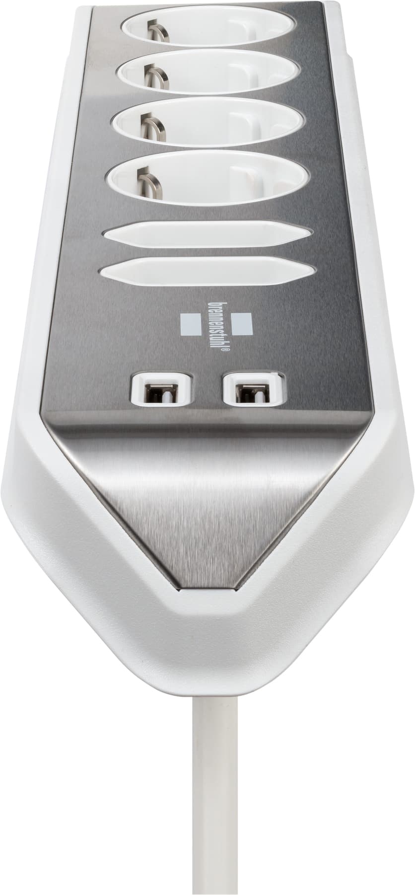 Stekkerdoos Brennenstuhl bureau Estilo 6vdig incl 2 USB 2m wit/zilver 3