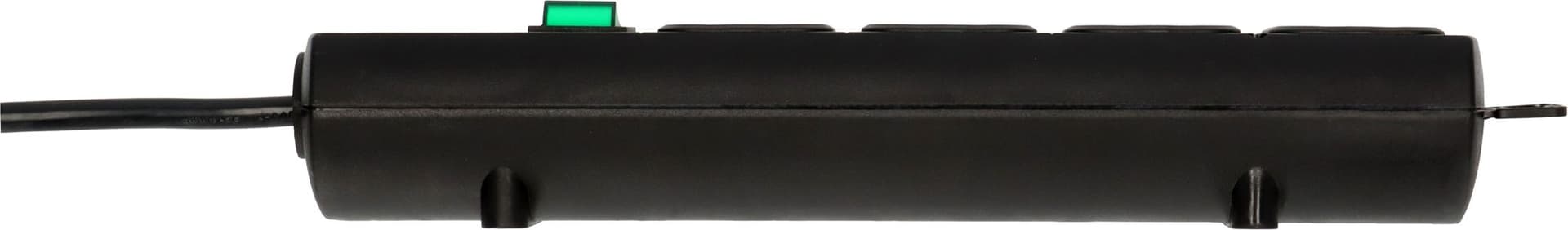Stekkerdoos Brennenstuhl Comfort Plus 4vdg incl platte stekker 2m zw 3