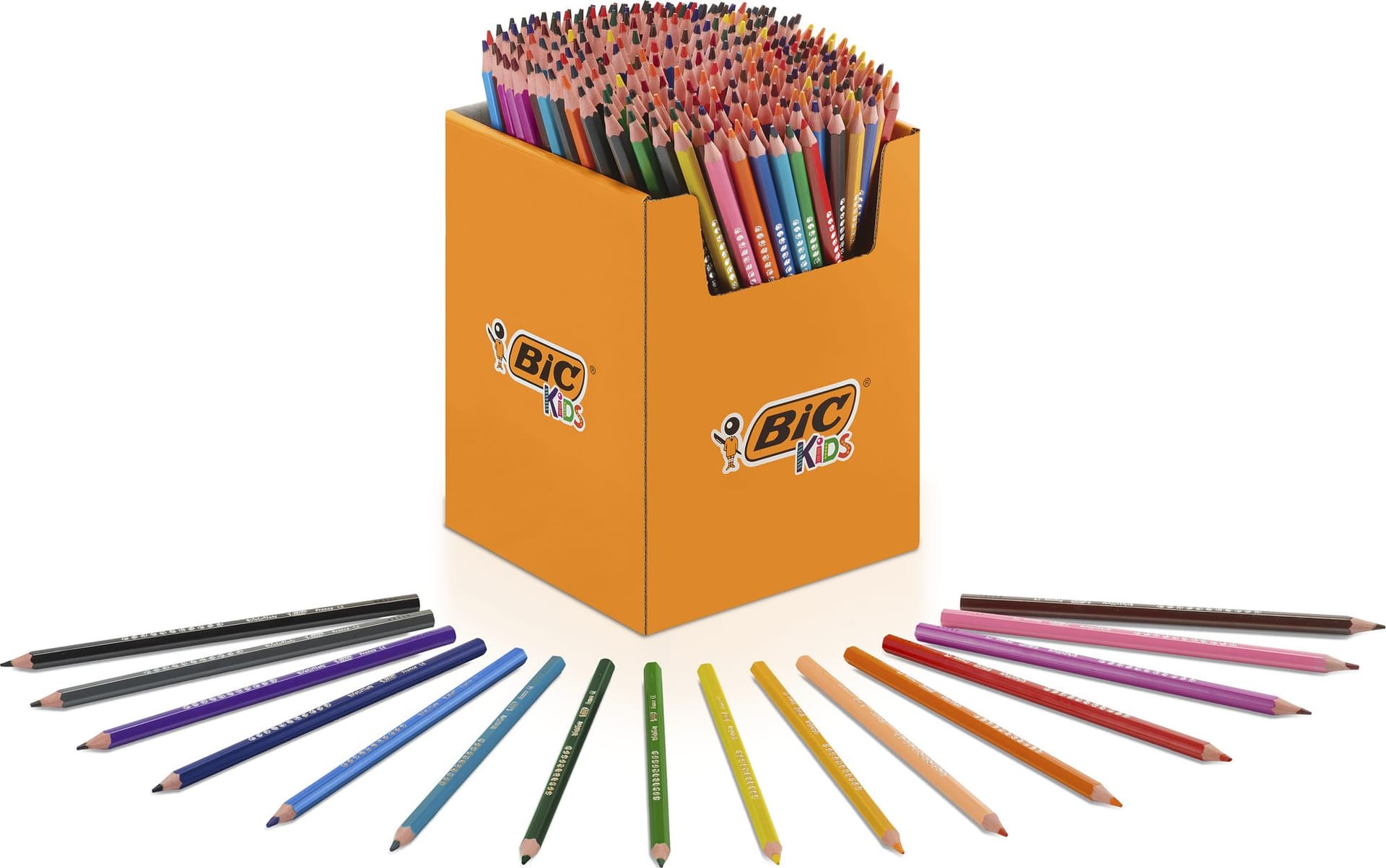 Kleurpotloden BicKids Evolution ecolutions ass schoolbox à 288 stuks