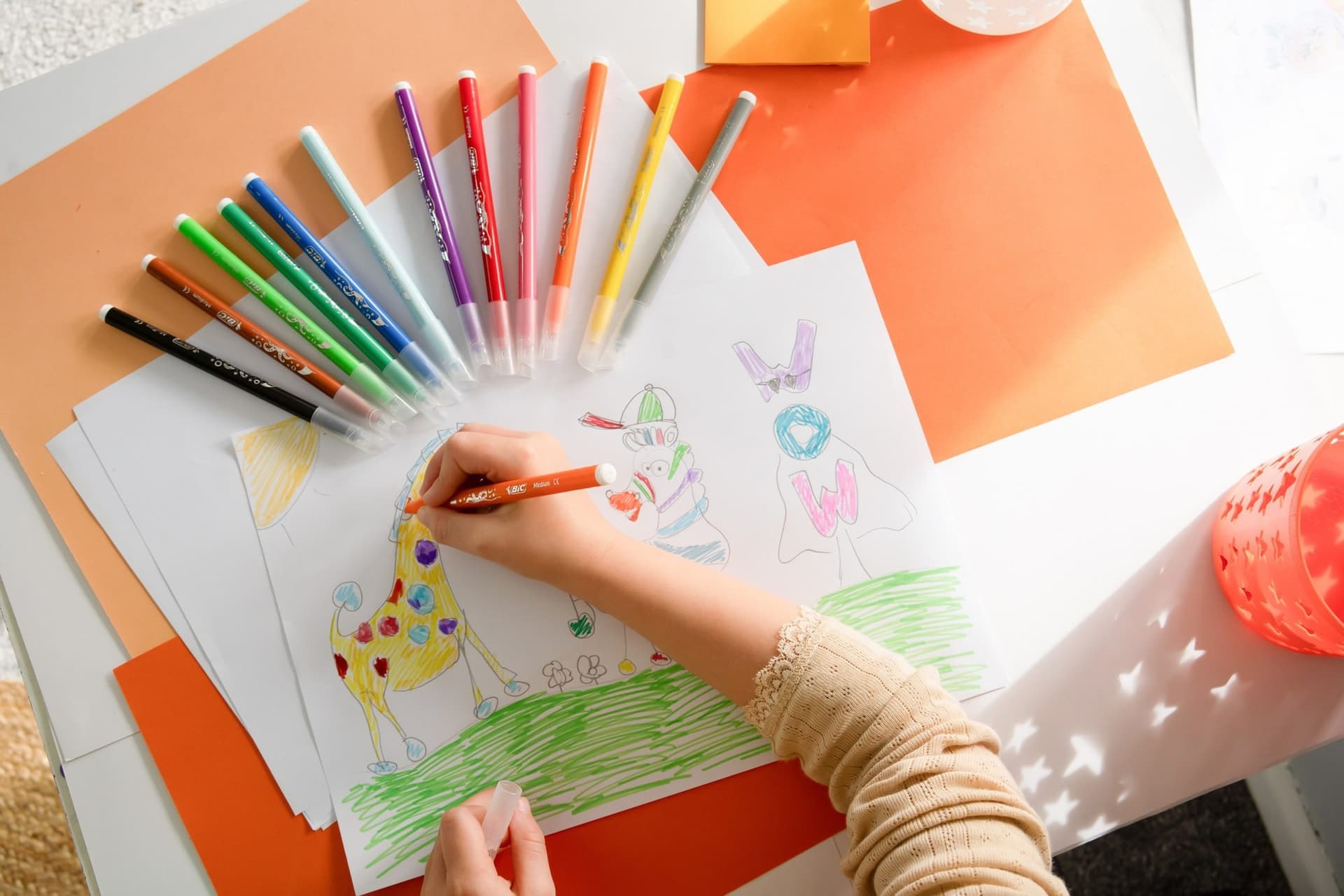 Kleurstiften BicKids couleur medium assorti schoolbox à 144 stuks 4