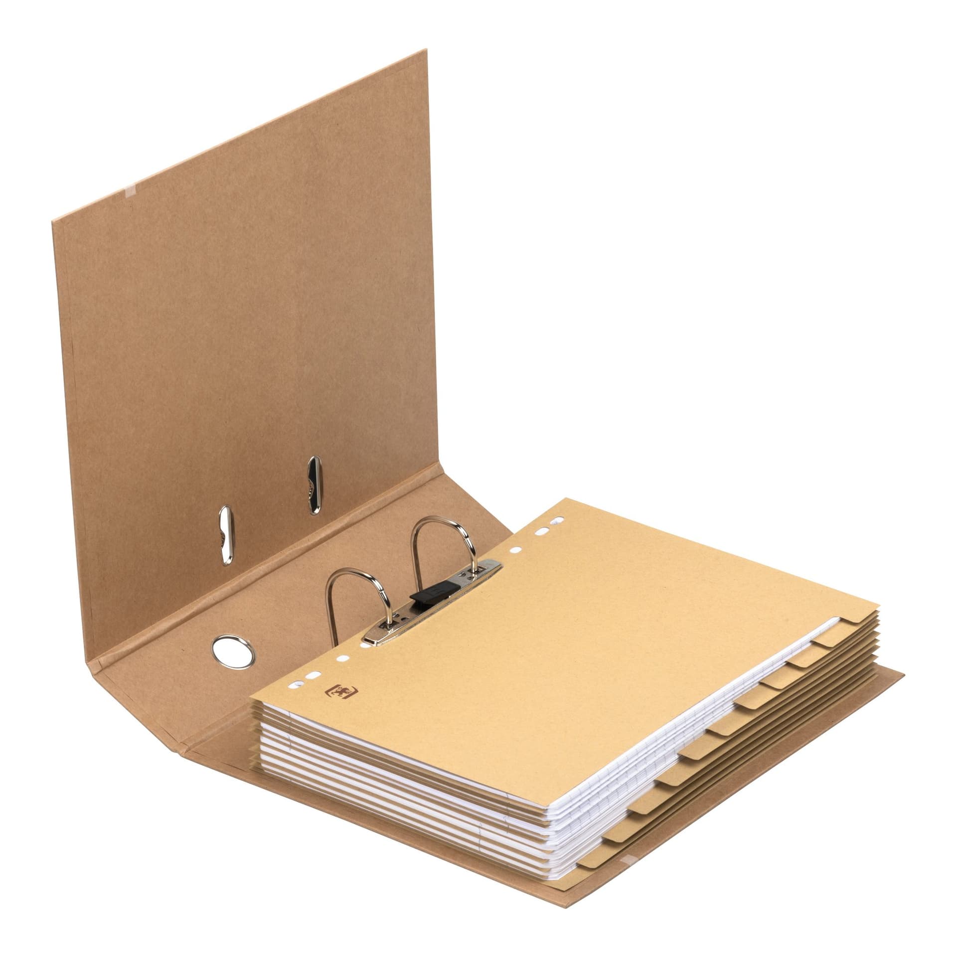 Ordner Oxford Touareg A4 80mm karton naturel/wit 3