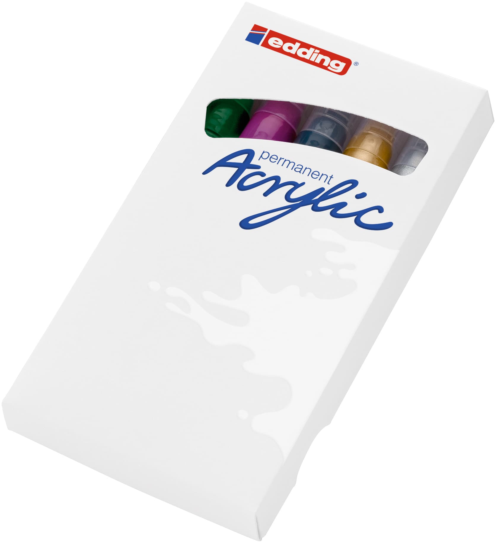 Acrylmarker edding e-5100 medium metallic assorti set à 5 stuks 2