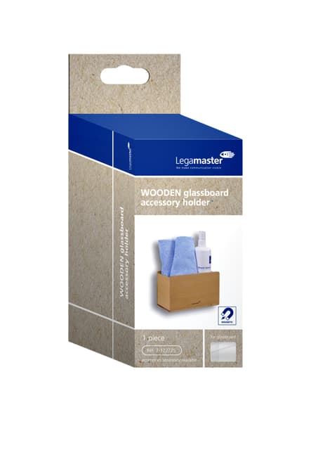 Glasbord accessoirehouder Legamaster hout 4