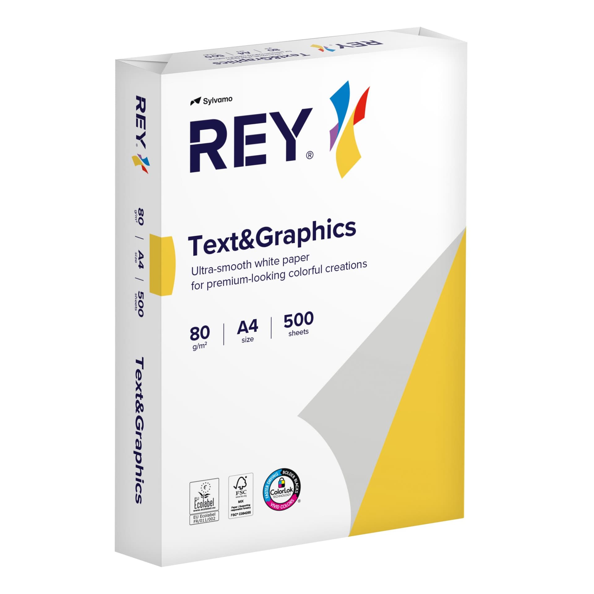Kopieerpapier Rey Text & Graphics A4 80gr wit 500 vel 2