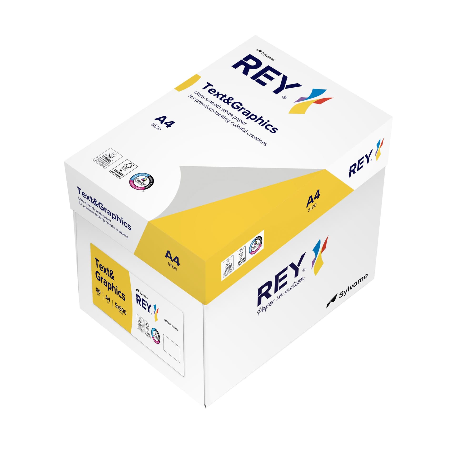 Kopieerpapier Rey Text & Graphics A4 80gr wit 500 vel 4
