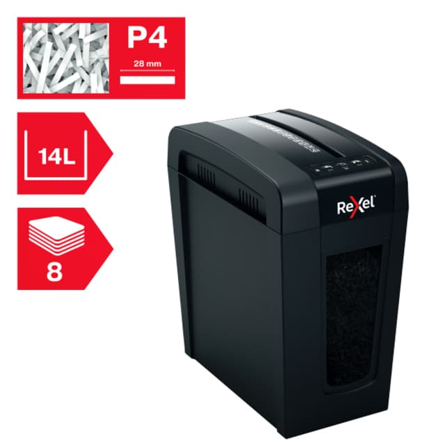 Papiervernietiger Rexel Secure X8-SL P4 snippers 4x40mm 4