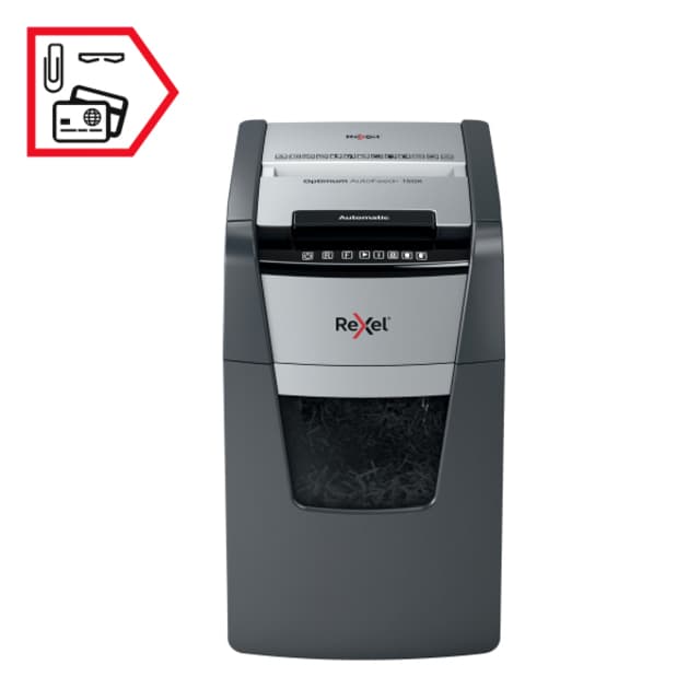 Papiervernietiger Rexel Optimum Auto+ 150X P4 snippers 4x28mm 3