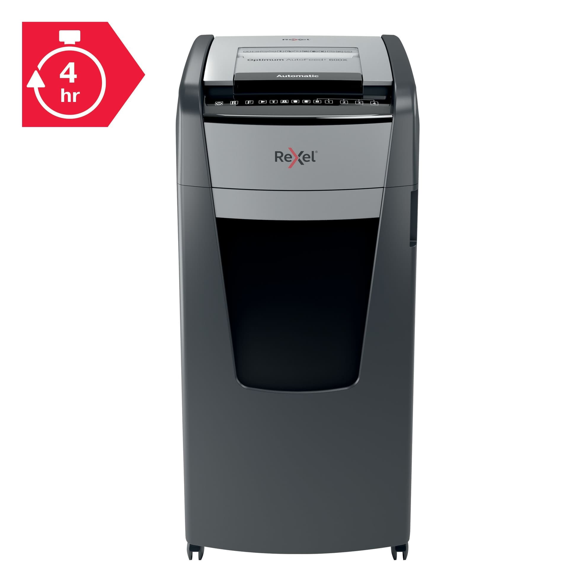 Papiervernietiger Rexel Optimum Auto+ 600X P4 snippers 4x30mm 7