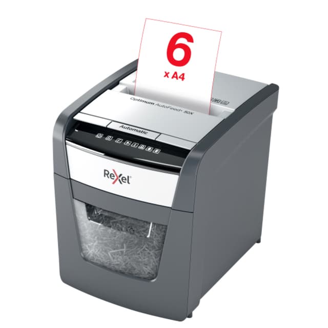 Papiervernietiger Rexel Optimum Auto+ 50X P4 snippers 4x28mm 6