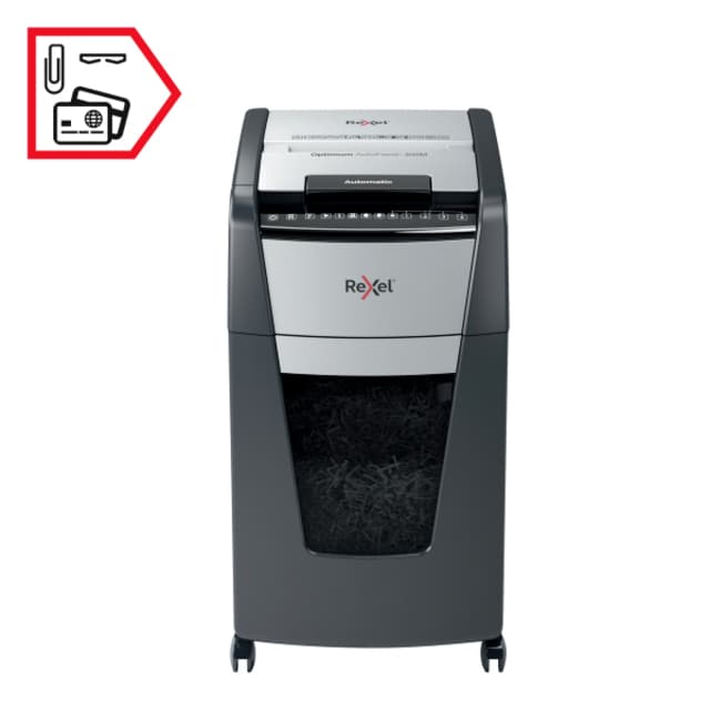Papiervernietiger Rexel Optimum Auto+ 300M P5 snippers 2x15mm 3
