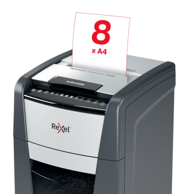 Papiervernietiger Rexel Optimum Auto+ 300M P5 snippers 2x15mm 6
