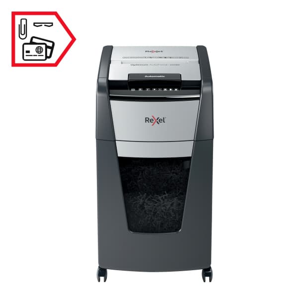 Papiervernietiger Rexel Optimum Auto+ 225M P5 snippers 2x15mm 3