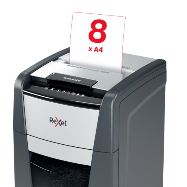 Papiervernietiger Rexel Optimum Auto+ 225M P5 snippers 2x15mm 6