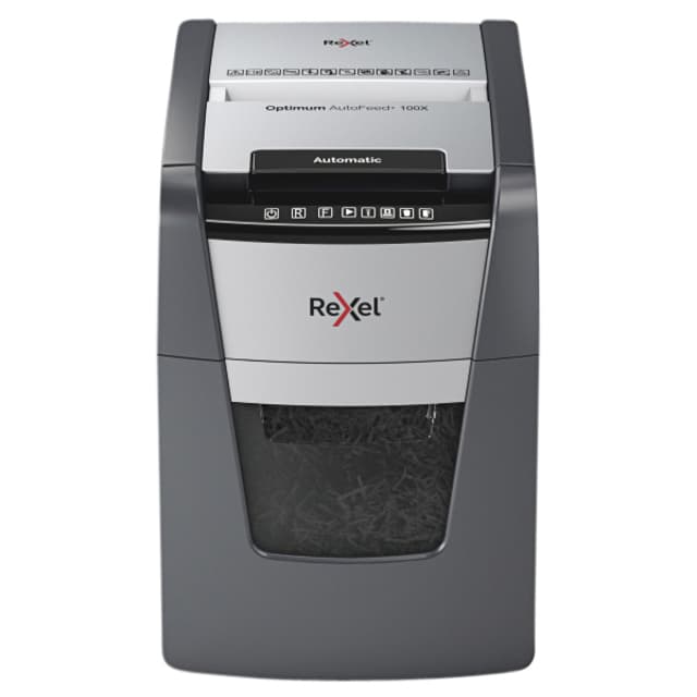 Papiervernietiger Rexel Optimum Auto+ 100X P4 snippers 4x28mm
