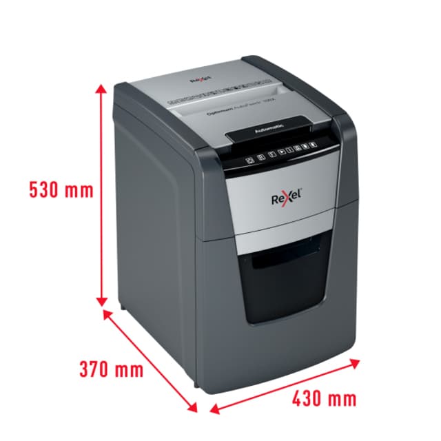 Papiervernietiger Rexel Optimum Auto+ 100X P4 snippers 4x28mm 4