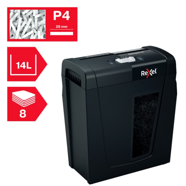 Papiervernietiger Rexel Secure X8 P4 snippers 4x40mm 4