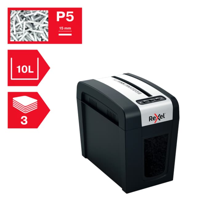 Papiervernietiger Rexel Secure MC3-SL P5 snippers 2x15mm 4