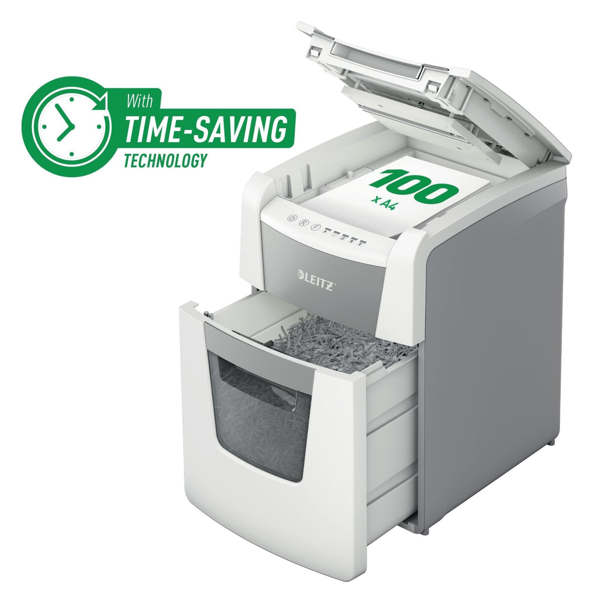 Papiervernietiger Leitz IQ Auto+ Small Office 100 P5 snippers 2x15mm 7