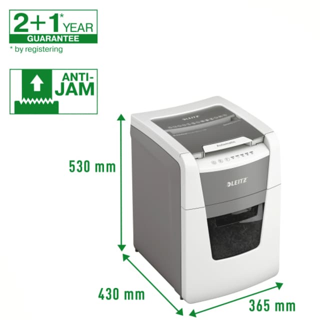 Papiervernietiger Leitz IQ Auto+ Small Office 100 P5 snippers 2x15mm 4