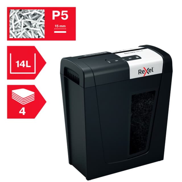 Papiervernietiger Rexel Secure MC4 P5 snippers 2x15mm 4