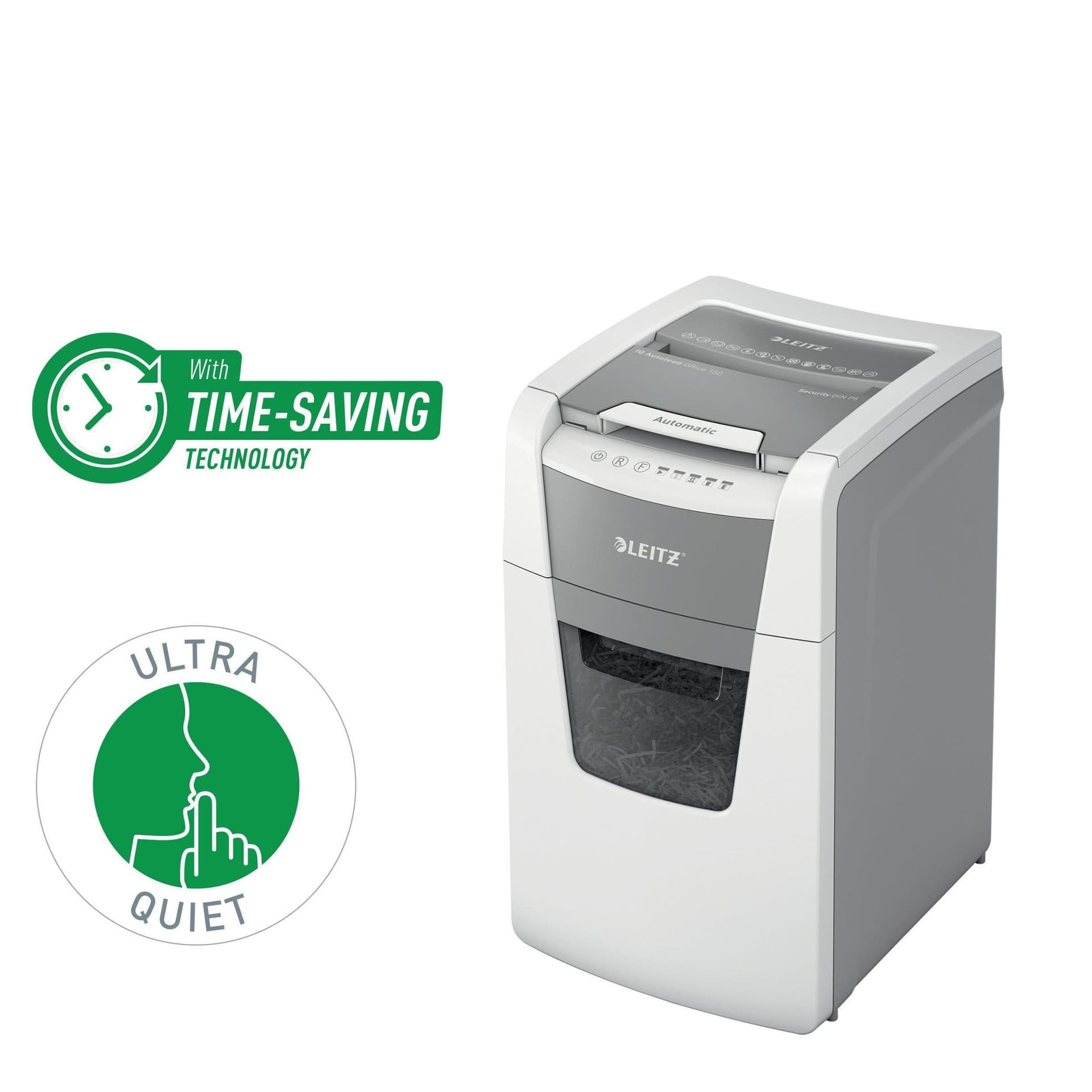 Papiervernietiger Leitz IQ Auto+ Office 150 P5 snippers 2x15mm 7