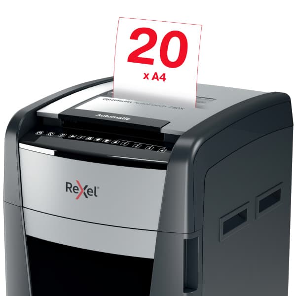 Papiervernietiger Rexel Optimum Auto+ 750X P4 snippers 4x30mm 6