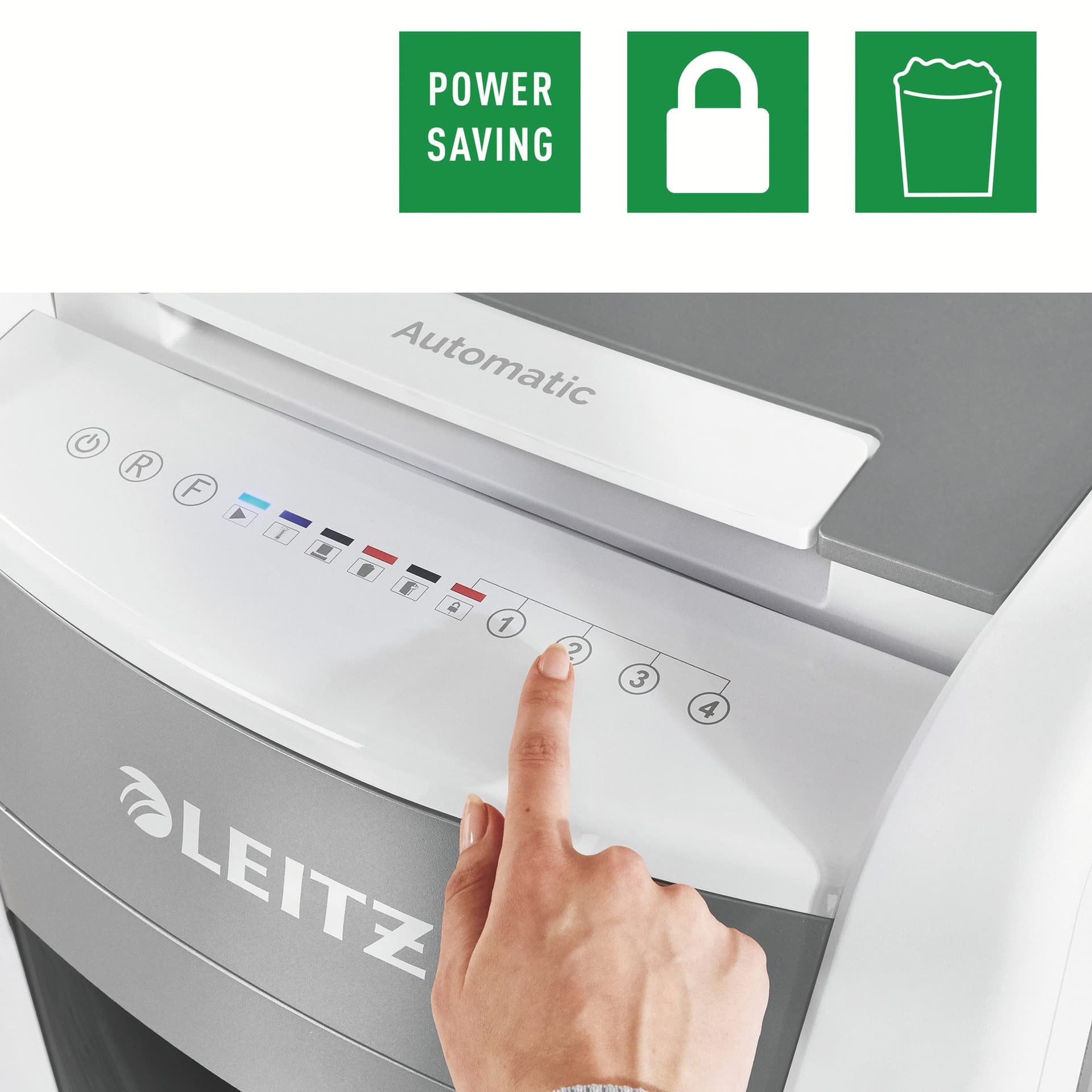 Papiervernietiger Leitz IQ Auto+ Pro 600 P4 snippers 4x28mm 7