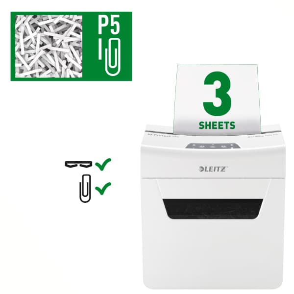 Papiervernietiger Leitz IQ Protect Premium 3M snippers 2x15mm 3