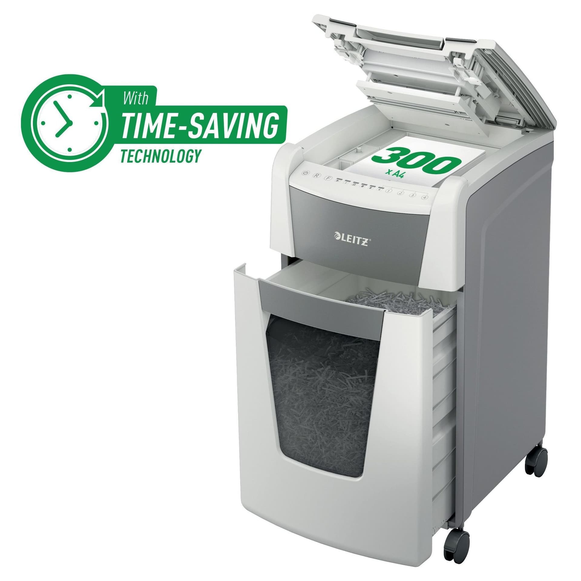 Papiervernietiger Leitz IQ Auto+ Office 300 P4 snippers 4x28mm 7