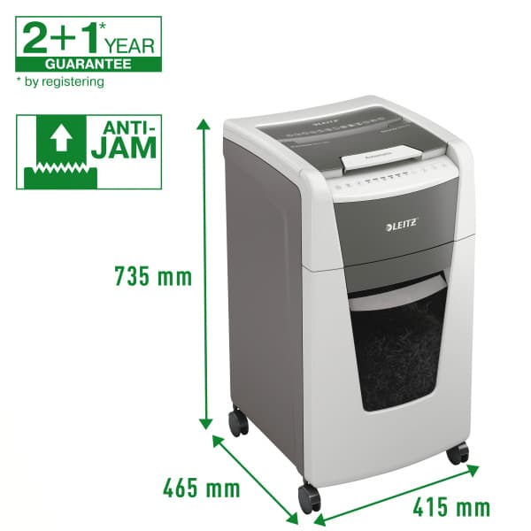 Papiervernietiger Leitz IQ Auto+ Office 300 P4 snippers 4x28mm 5