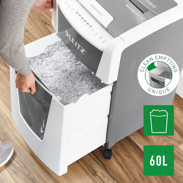 Papiervernietiger Leitz IQ Auto+ Office 300 P4 snippers 4x28mm 6