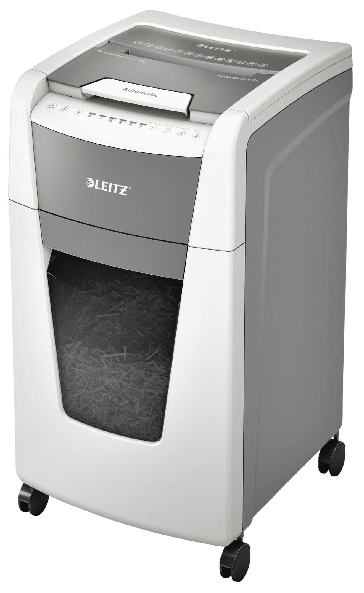 Papiervernietiger Leitz IQ Auto+ Office 300 P4 snippers 4x28mm 2
