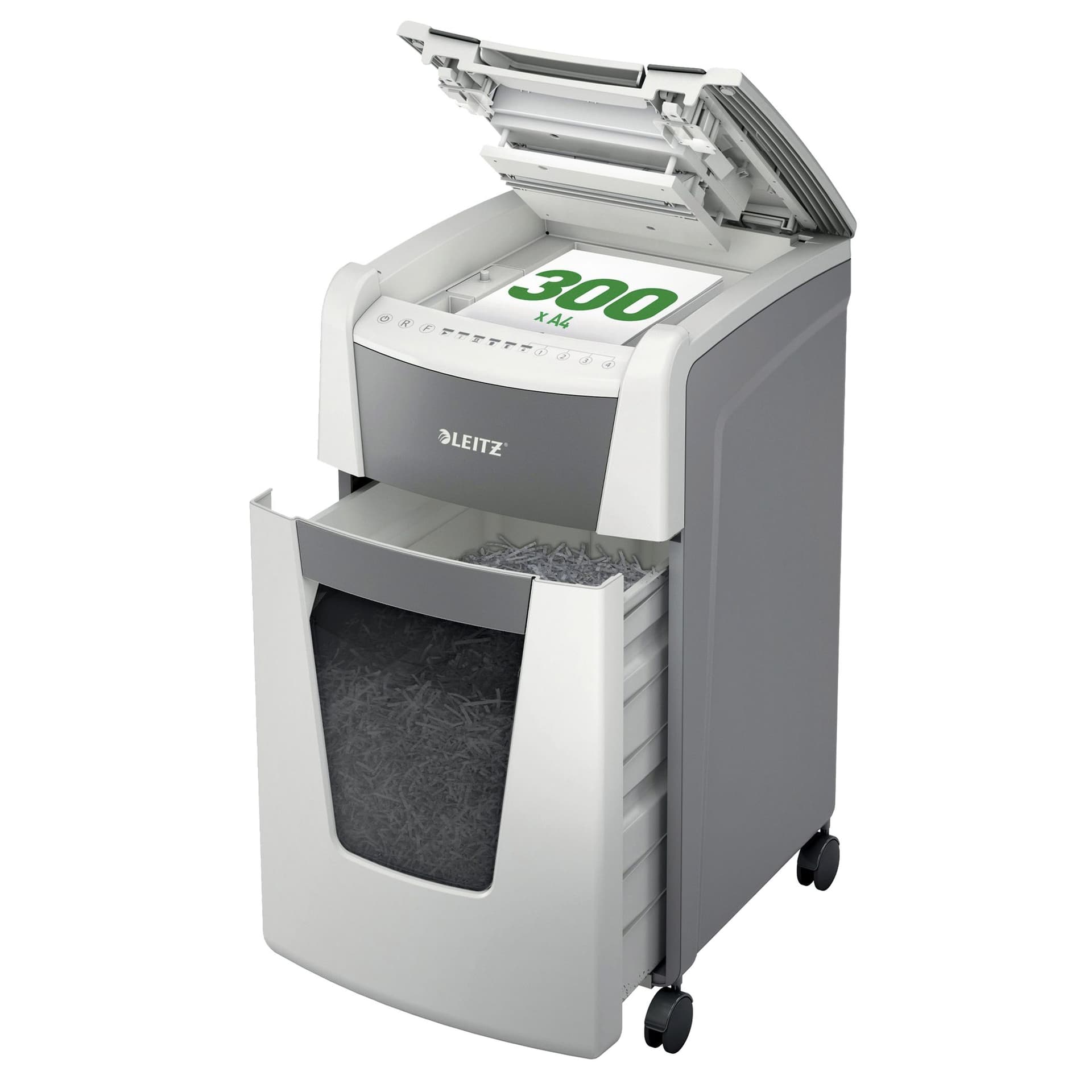 Papiervernietiger Leitz IQ Auto+ Office 300 P4 snippers 4x28mm 3