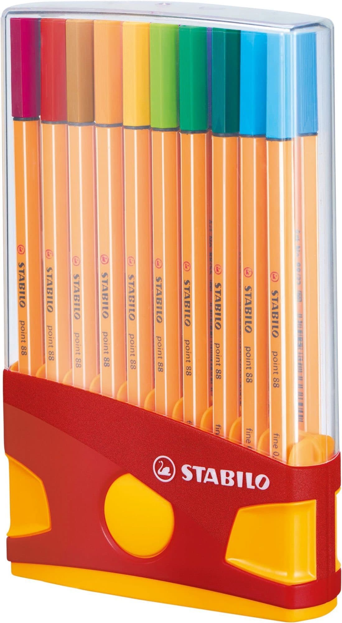 Fineliner STABILO point 88 ColorParade rollerset geel/rood F ass 20st 2