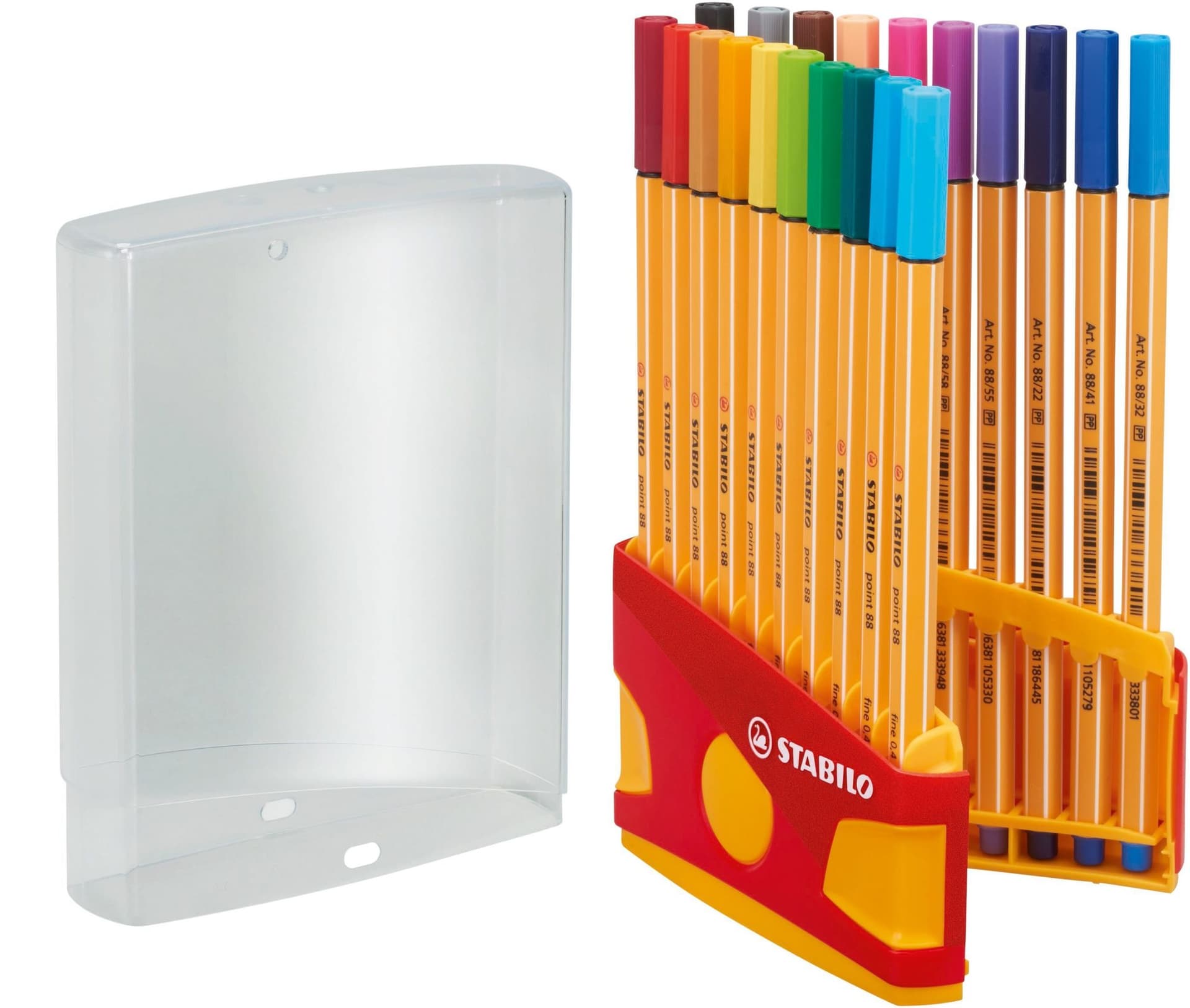 Fineliner STABILO point 88 ColorParade rollerset geel/rood F ass 20st 4