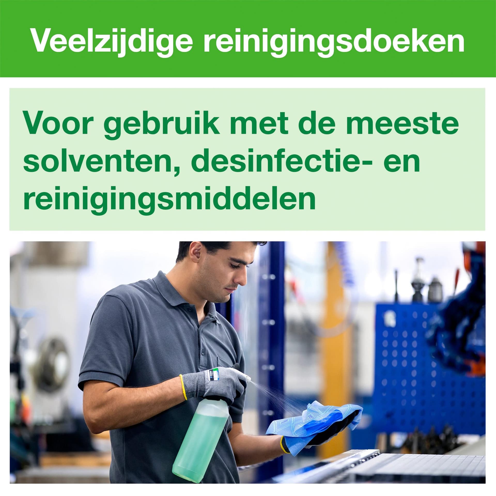 Reinigingsdoek Tork W8 Premium 1-laags 40 vel blauw 194450 9
