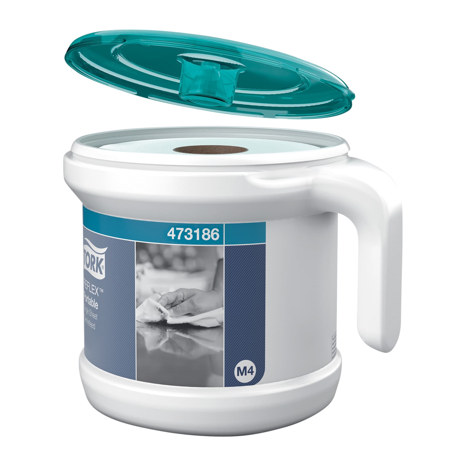 Reinigingsdoekdispenser Tork M4 Reflex Performance dispenserdoos startpakket wit 473186 3