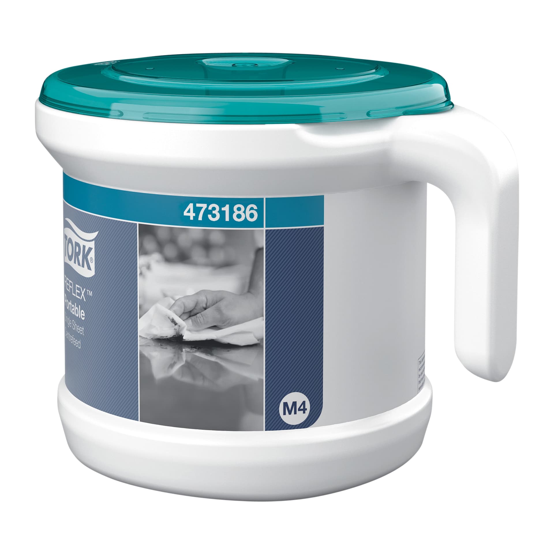 Reinigingsdoekdispenser Tork M4 Reflex Performance dispenserdoos startpakket wit 473186 2