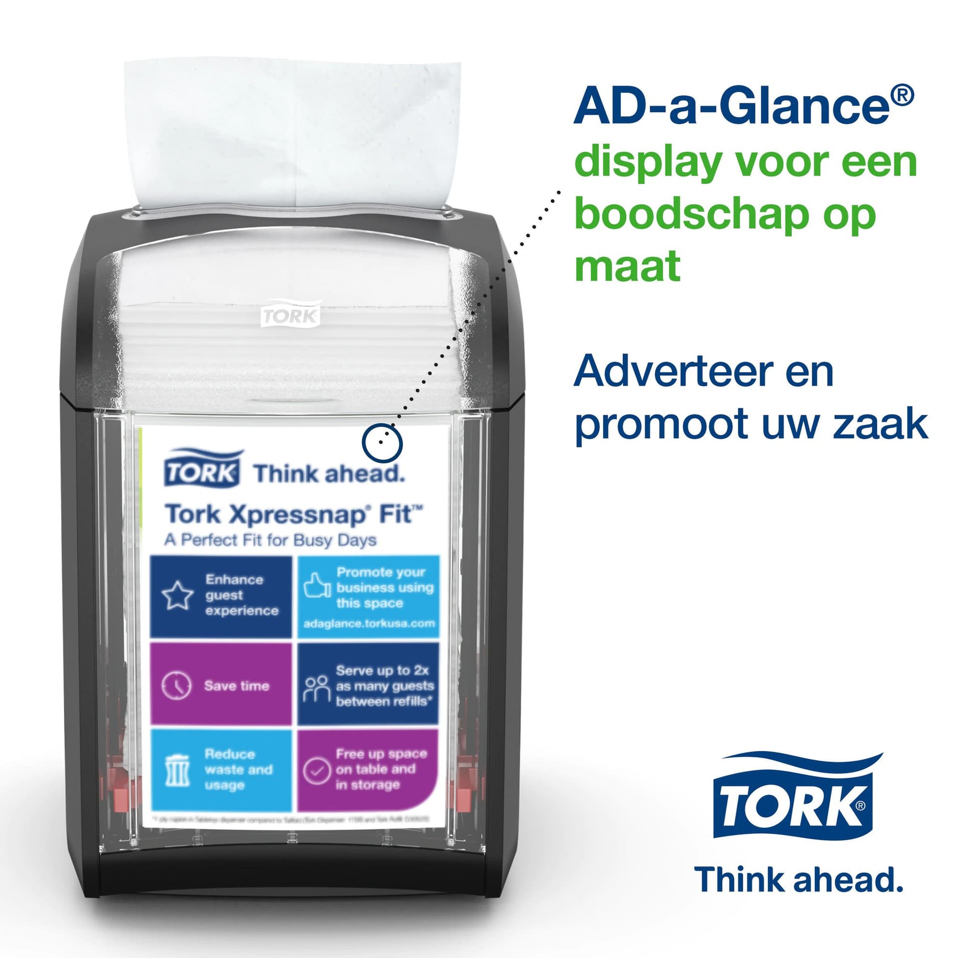 Servetdispenser Tork N14 Xpressnap Fit Signature line zwart 272900 6