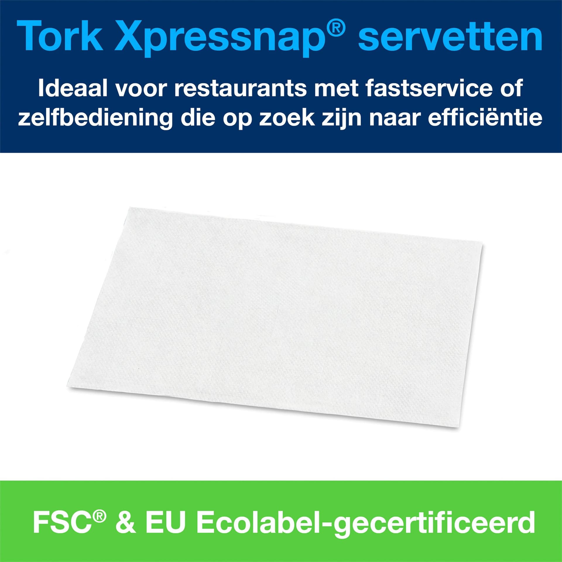 Servet Tork N4 Xpressnap Premium 1/2 vouw 2-laags 213x165mm 1000 vel wit 15850 5