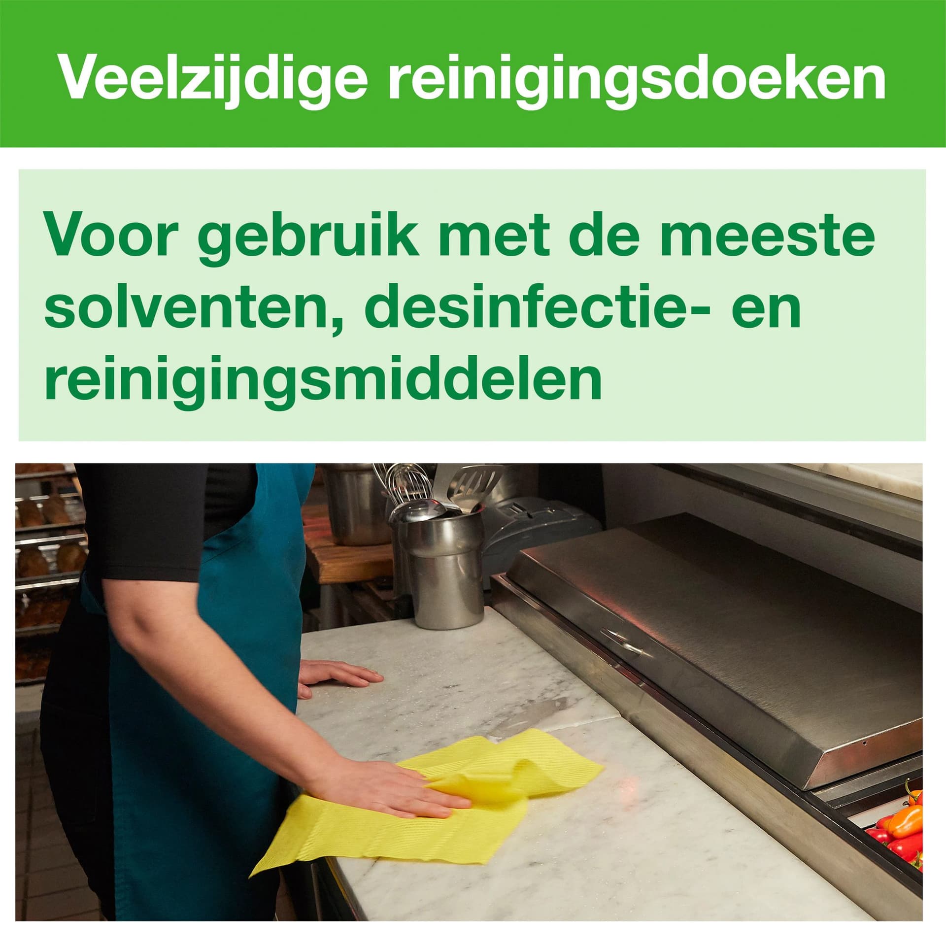 Reinigingsdoek Tork W8 Premium 1-laags 40 vel geel 194650 8