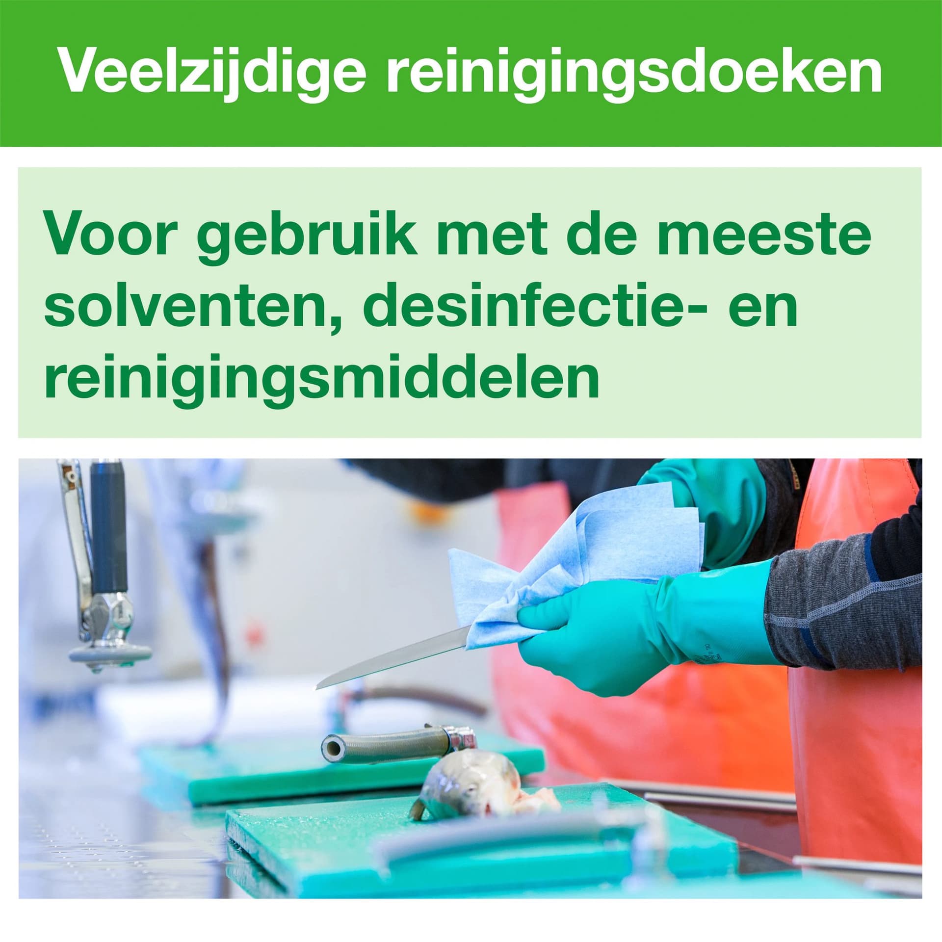 Reinigingsdoek Tork W8 Premium 1-laags 40 vel groen 194550 8