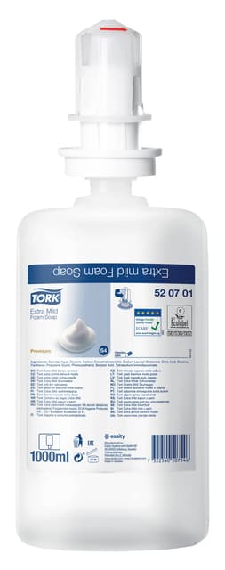 Handzeep Tork S4 Premium schuim 1000ml gevoelige huid 520701 7