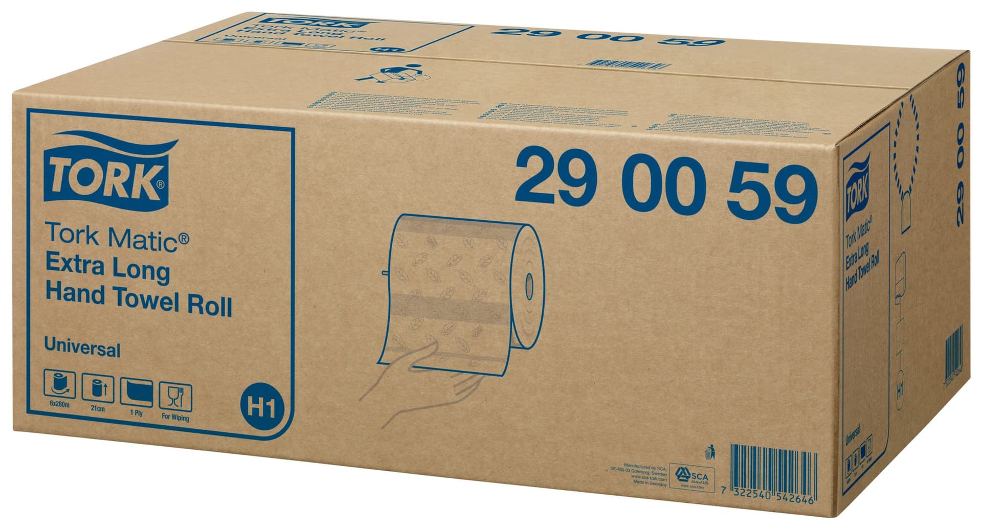 Handdoekrol Tork H1 Matic Universal 1-laags 280m wit 290059 2